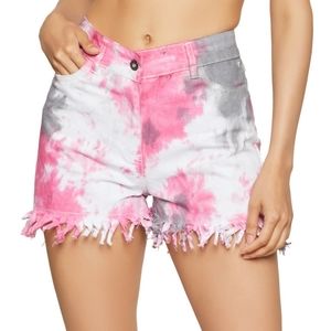 New Tye Dye Fringe Shorts
